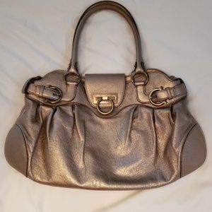 Salvatore Ferragamo Metallic Bag *Authentic*